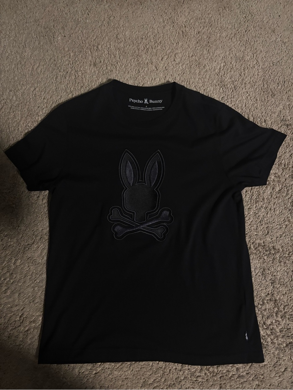 Psycho Bunny Men’s Black Logo T-Shirt